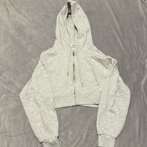Ladies Garage Cropped Zip-Up Hoodie